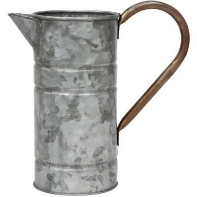 Antique Galvanized Metal Watering Can with Handle   564060241